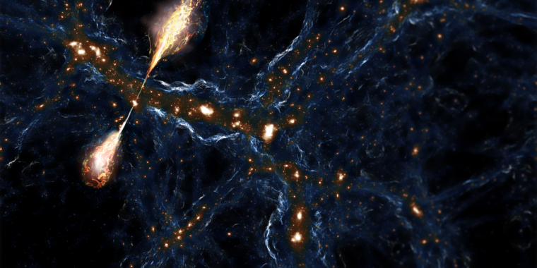 ARTWORK Cosmic Web with Giant Jet System