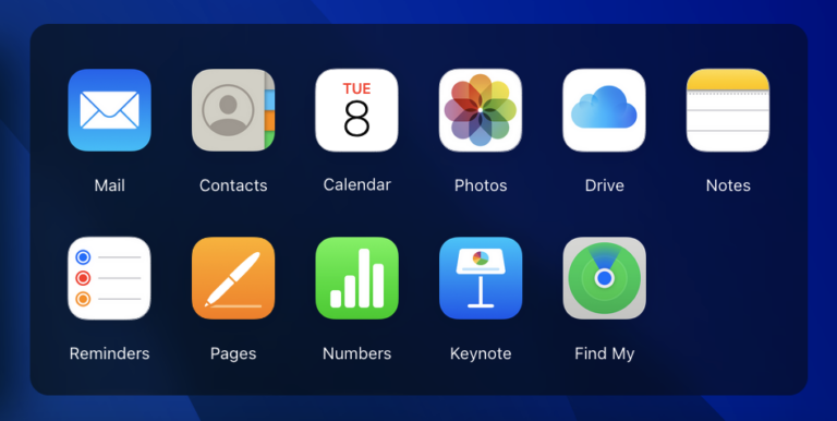 iCloud web apps