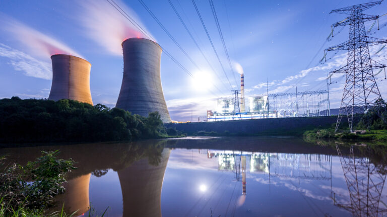 cooling towers at an energy facility getty